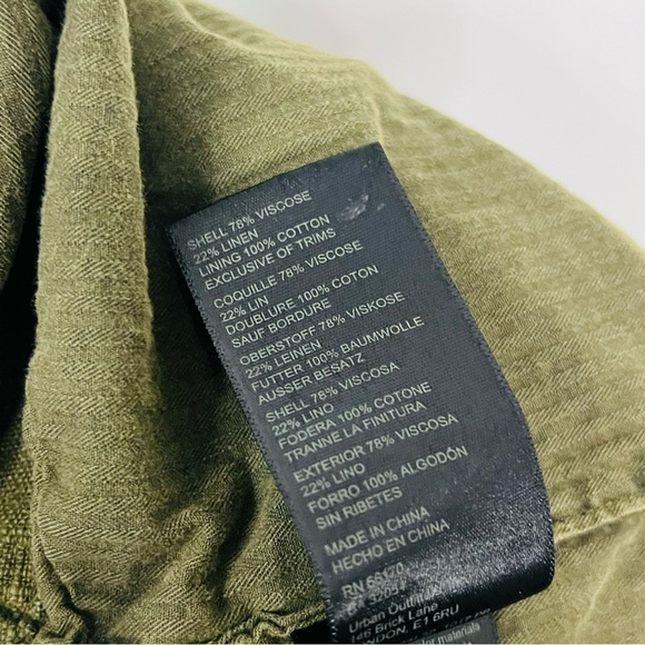 Free People We The Free Green Vest button front size small - Picture 7 of 9